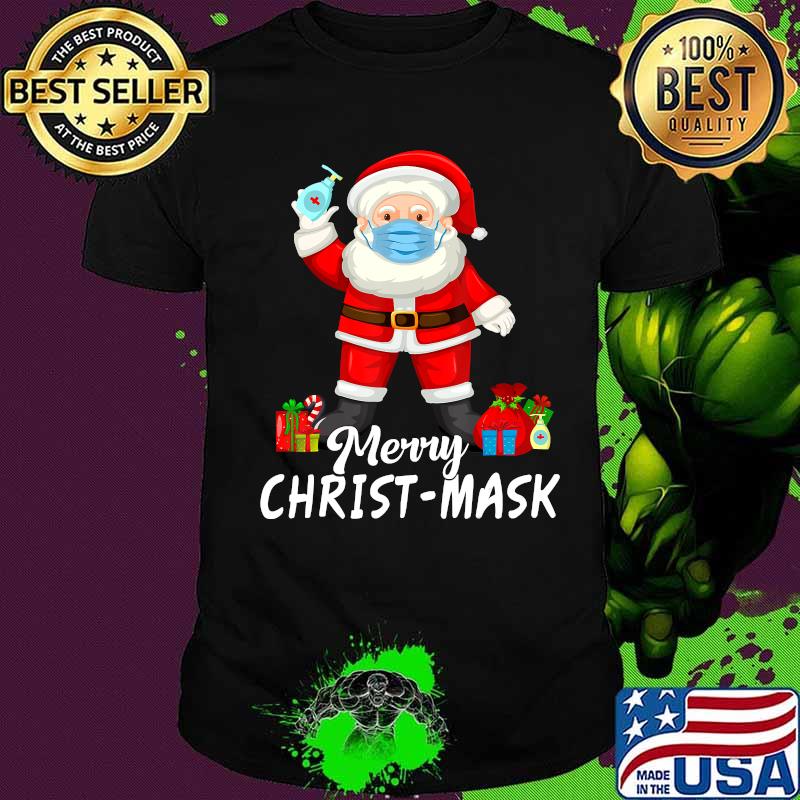 Santa Wearing Mask Gift Quarantine Christmas 2020 Costume T-Shirt