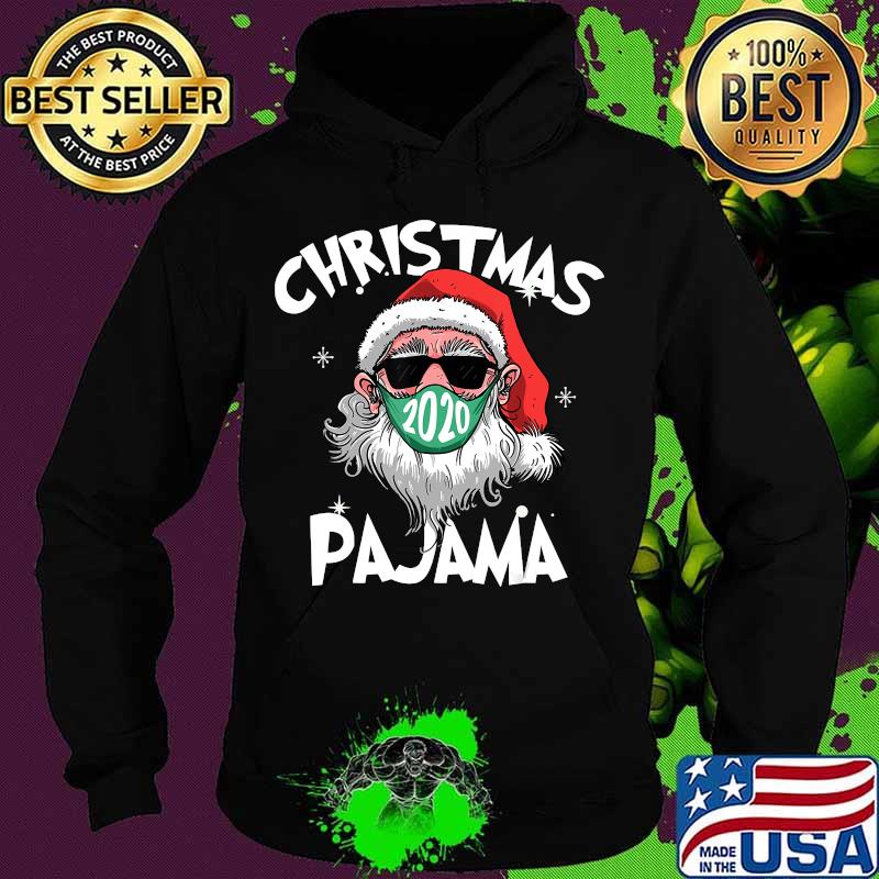 Santa with face mask christmas 2020 pajamas s Hoodie Santa with face mask christmas 2020 pajamas s Hoodie