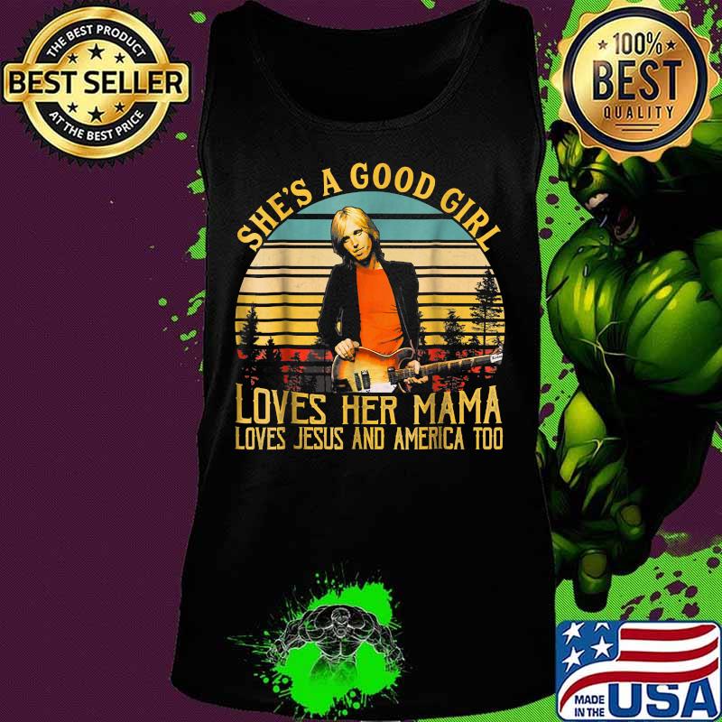 She's a good girl loves her mam lives Jesus and America too vintage s Tank top She's a good girl loves her mam lives Jesus and America too vintage s Tank top