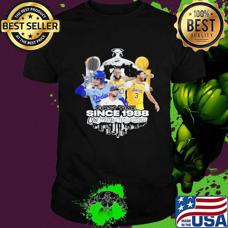 Sky tower first time since 1988 los angeles city of champions shirt