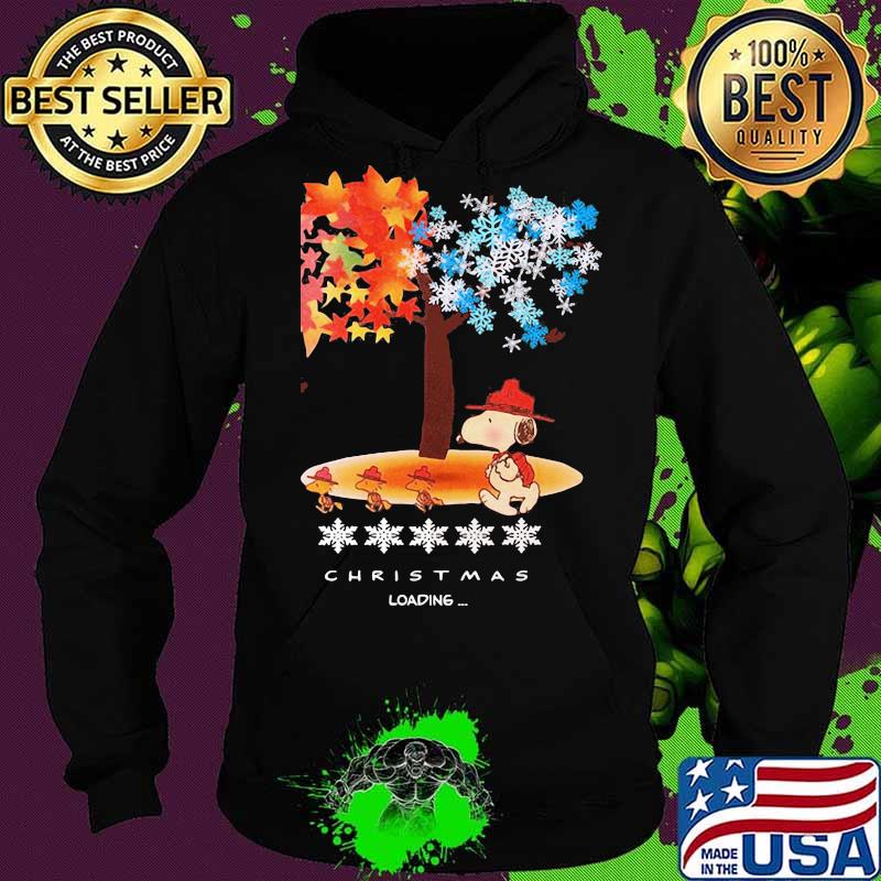 Snoopy and woodstock fall leaves snowflakes tree merry christmas loading s Hoodie Snoopy and woodstock fall leaves snowflakes tree merry christmas loading s Hoodie