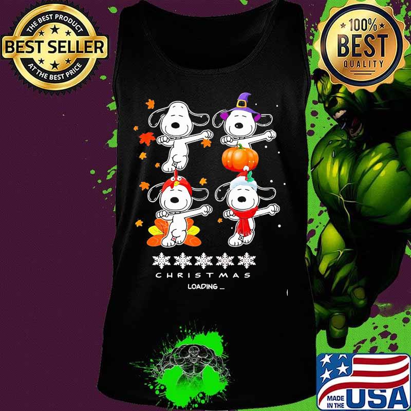 Snoopy christmas loading fall leaves map s Tank top Snoopy christmas loading fall leaves map s Tank top