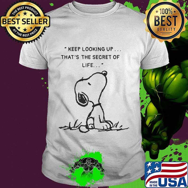Snoopy keep looking up that's the secret of life shirt