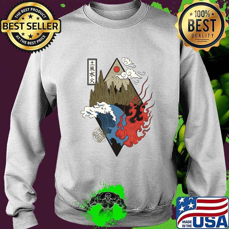 Sunset mountain fire water four elements japanese aesthetic s Sweater Sunset mountain fire water four elements japanese aesthetic s Sweater