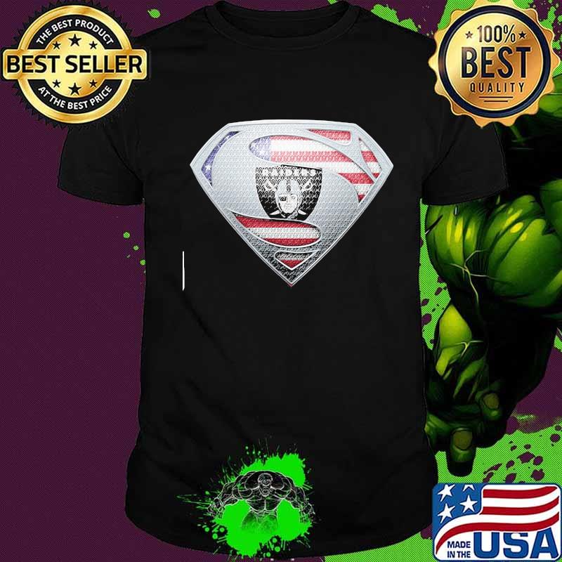 Superman oakland raiders american flag shirt