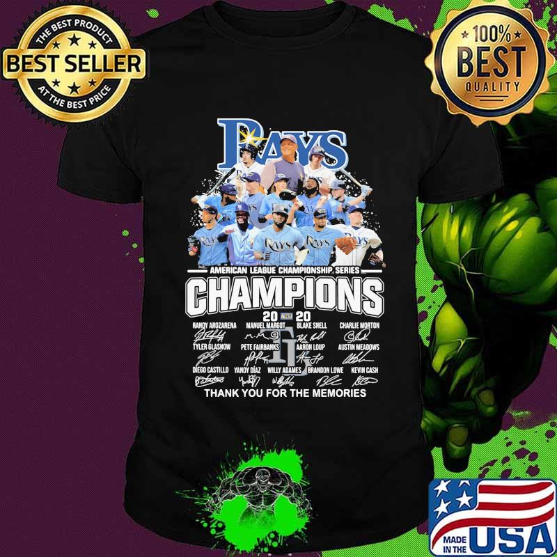 Tampa bay rays american league champions thank for the memories signatures shirt