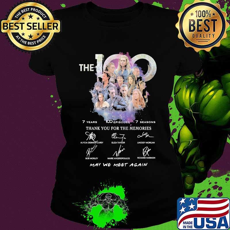 The 7 years 100 episodes 7 seaons thank for the memories signatures s Ladies tee The 7 years 100 episodes 7 seaons thank for the memories signatures s Ladies tee