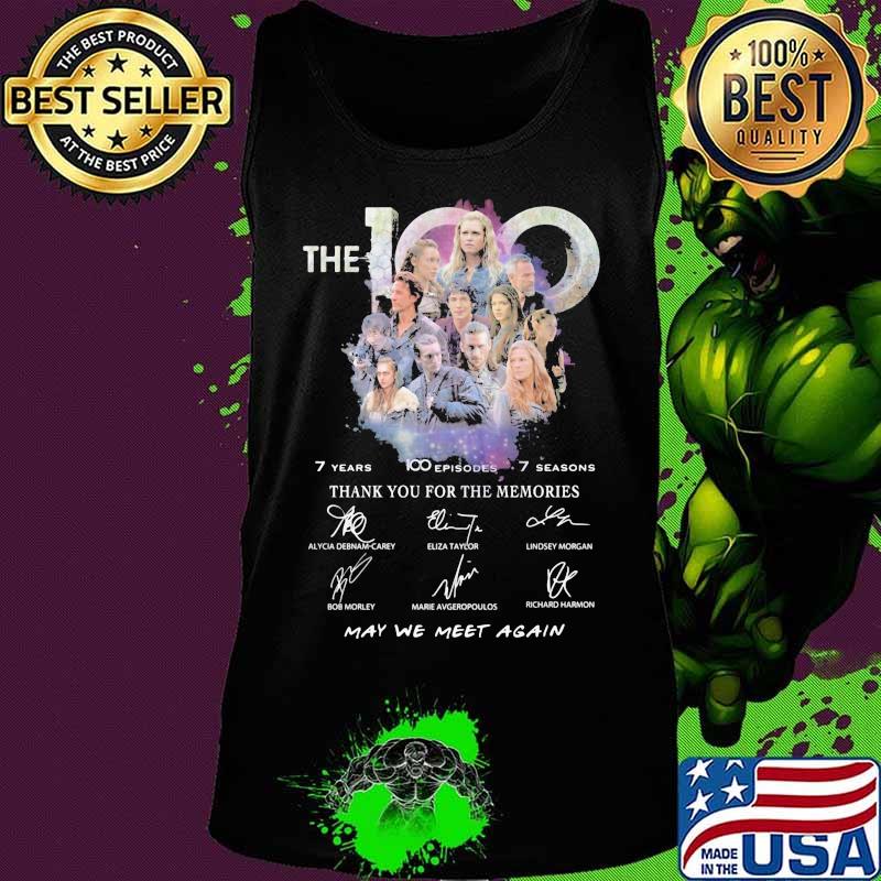 The 7 years 100 episodes 7 seaons thank for the memories signatures s Tank top The 7 years 100 episodes 7 seaons thank for the memories signatures s Tank top