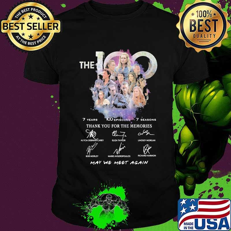 The 7 years 100 episodes 7 seaons thank for the memories signatures shirt The 7 years 100 episodes 7 seaons thank for the memories signatures shirt