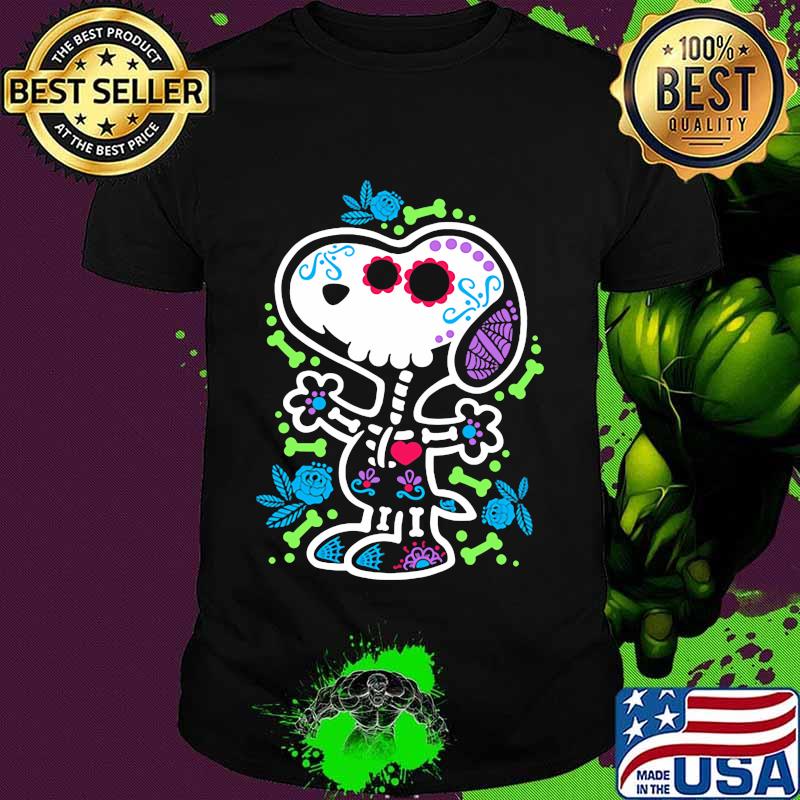 The peanuts sugar skull snoopy shirt