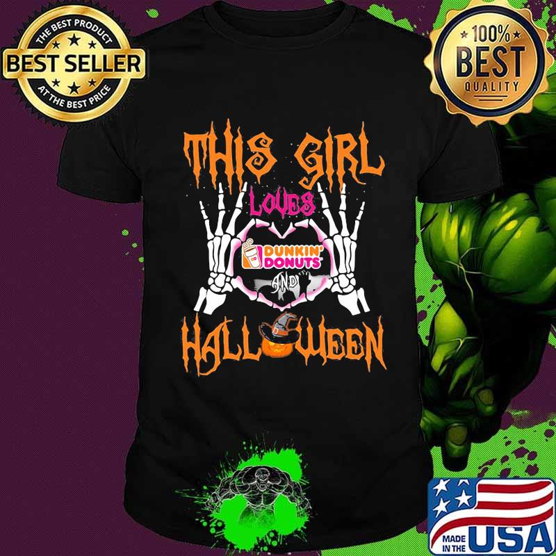 This girl loves Dunkin Donuts halloween shirt