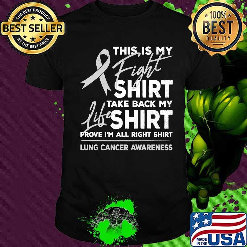 This is My Fight Shirt Lung Cancer Awareness Support Ribbon T-Shirt