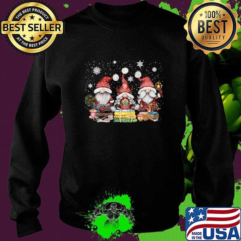 Three santa clause sewing xmas s Sweater Three santa clause sewing xmas s Sweater
