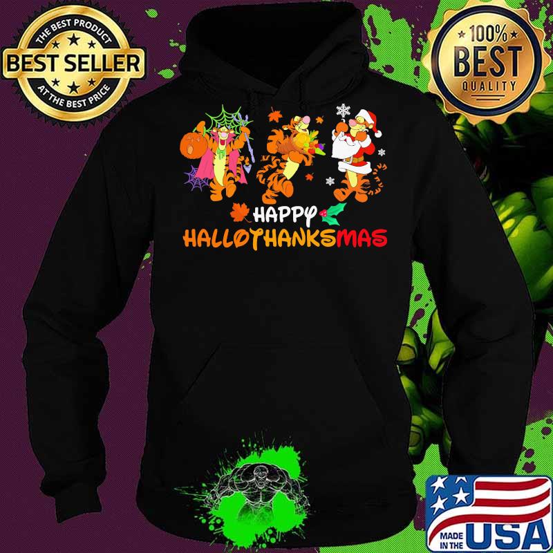 Tigger happy hallothanksmas halloween thanksgiving christmas s Hoodie Tigger happy hallothanksmas halloween thanksgiving christmas s Hoodie