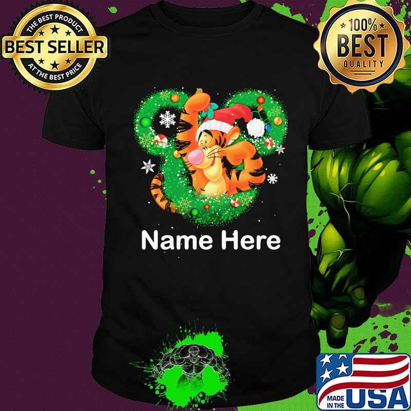 Tigger mickey mouse name here christmas shirt