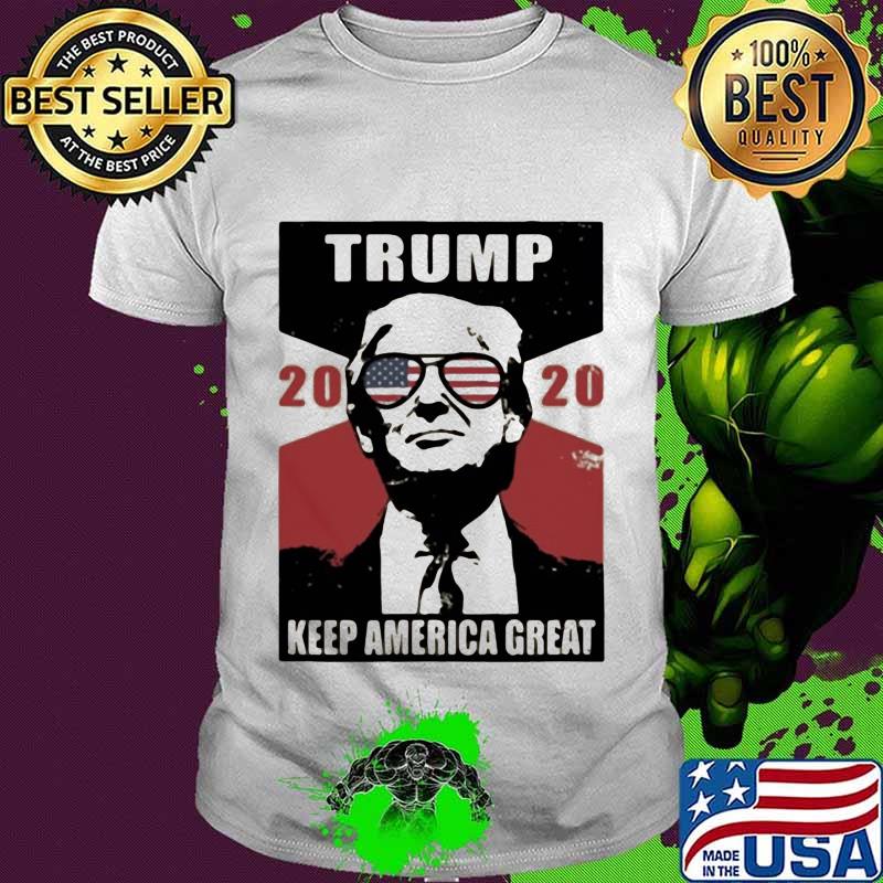 Trump 2020 keep america great american flag art shirt