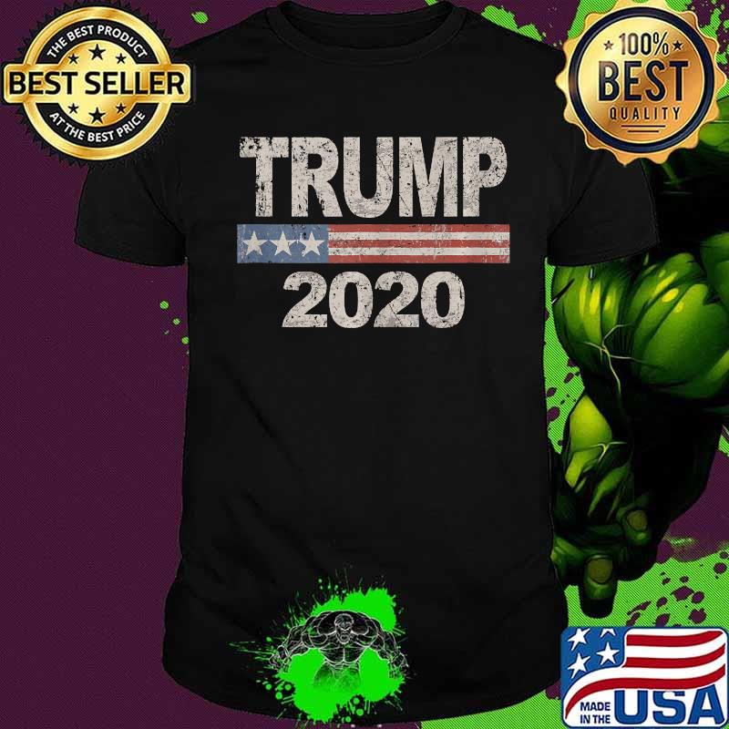 Vintage Vote Trump 2020 American flag shirt