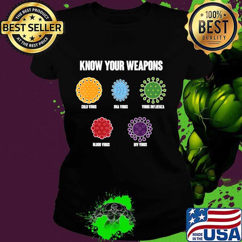 Virus Bacteria Know Your Weapons Shirt Ladies tee Virus Bacteria Know Your Weapons Shirt Ladies tee