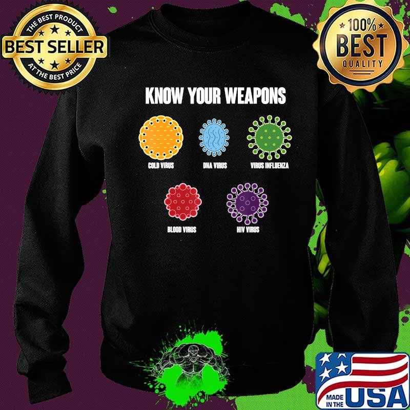 Virus Bacteria Know Your Weapons Shirt Sweater Virus Bacteria Know Your Weapons Shirt Sweater