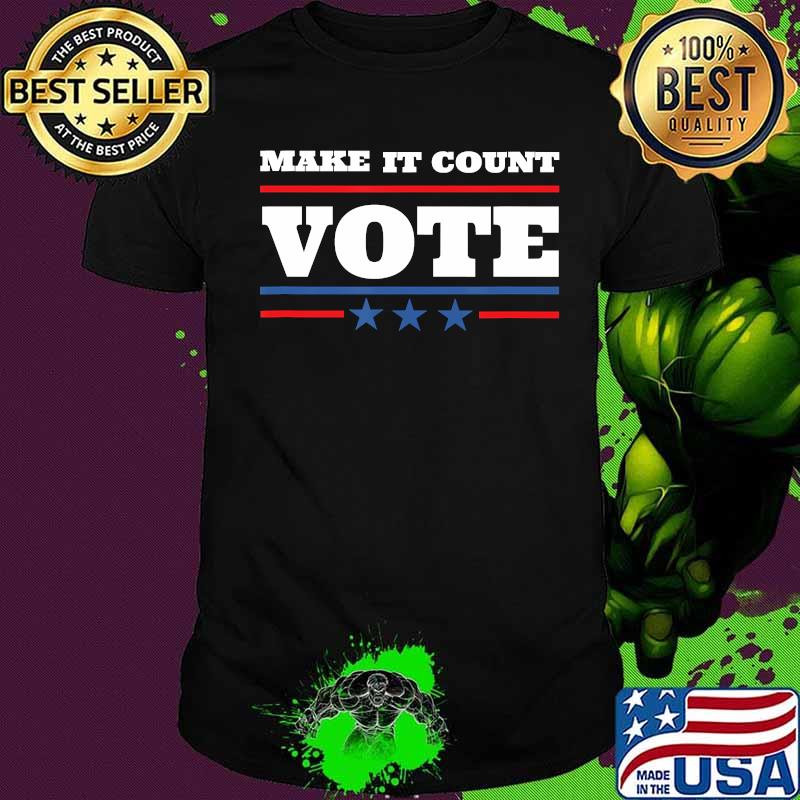 Vote - Make It Count American flag T-Shirt