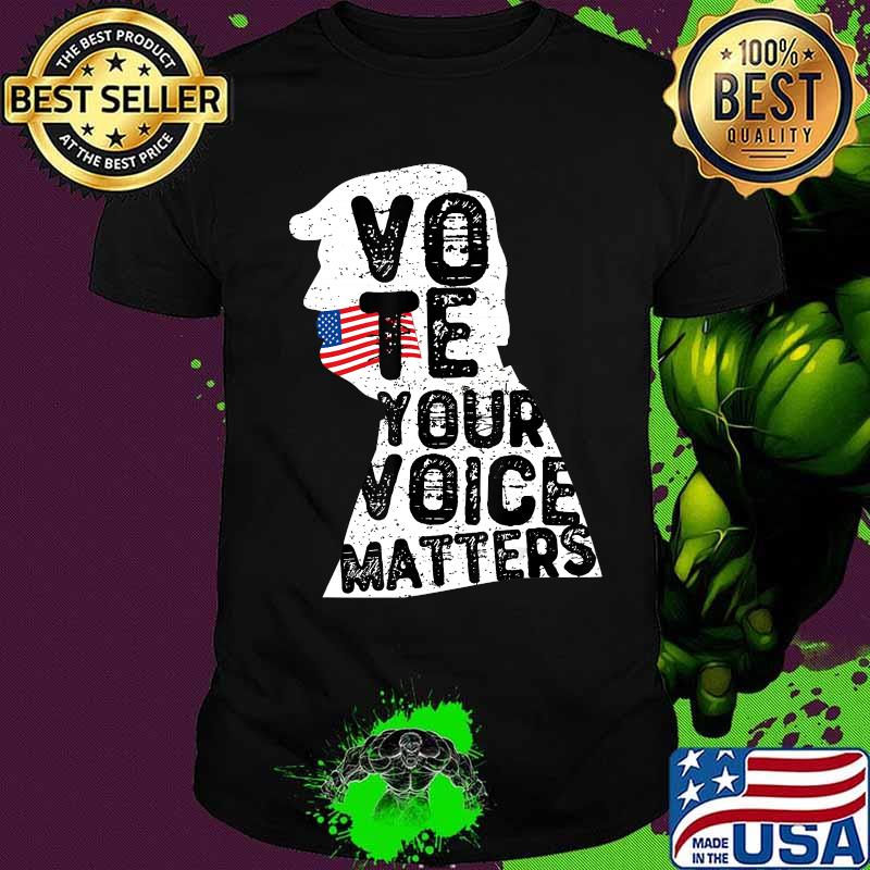 Vote your voice matters donald trump american flag election shirt