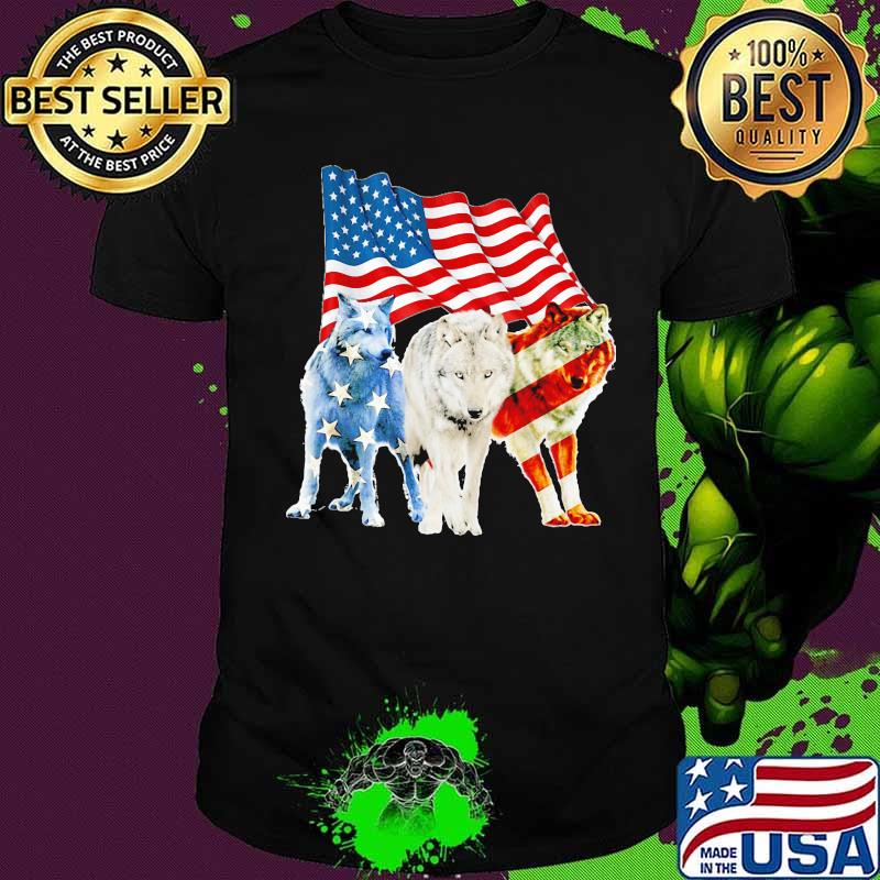Wolf american flag election shirt