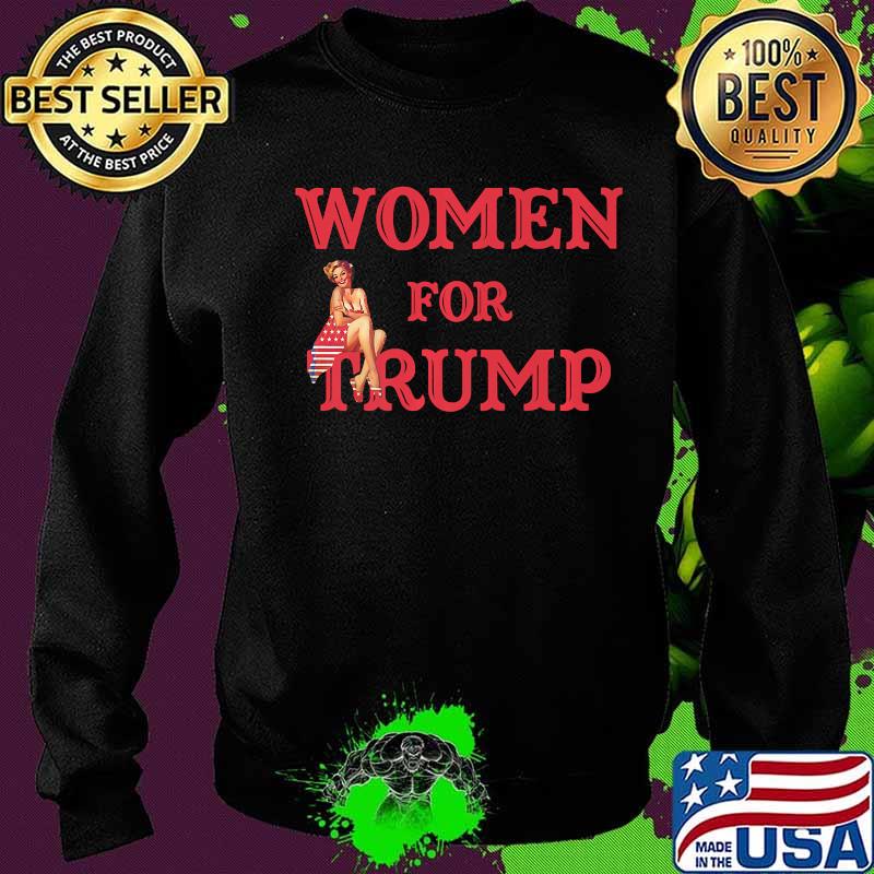 Women For Trump Pin-Up Girl American Flag Shirt Sweater Women For Trump Pin-Up Girl American Flag Shirt Sweater