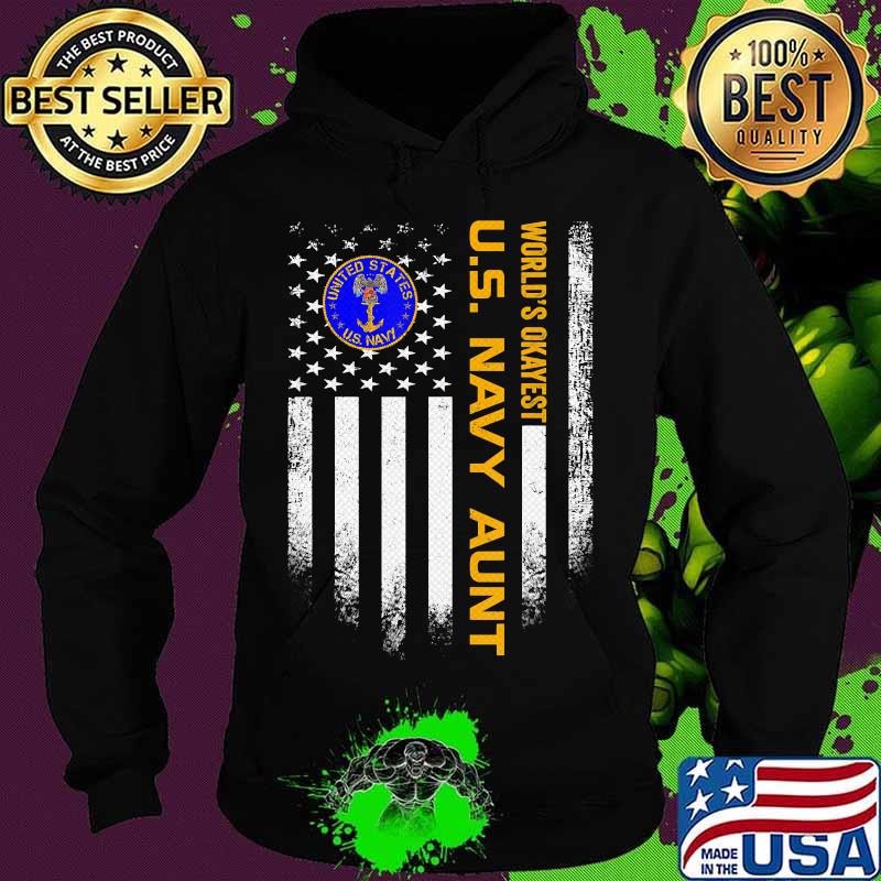 World's okayest u.s navy veteran aunt american flag s Hoodie World's okayest u.s navy veteran aunt american flag s Hoodie