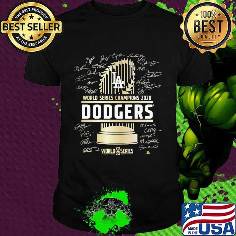 World series 2020 champions los angeles dodgers signatures shirt