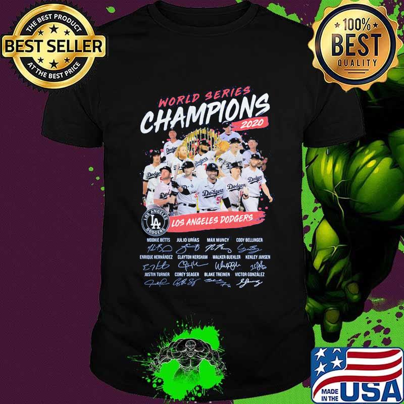 World series champions 2020 los angeles dodgers signatures shirt