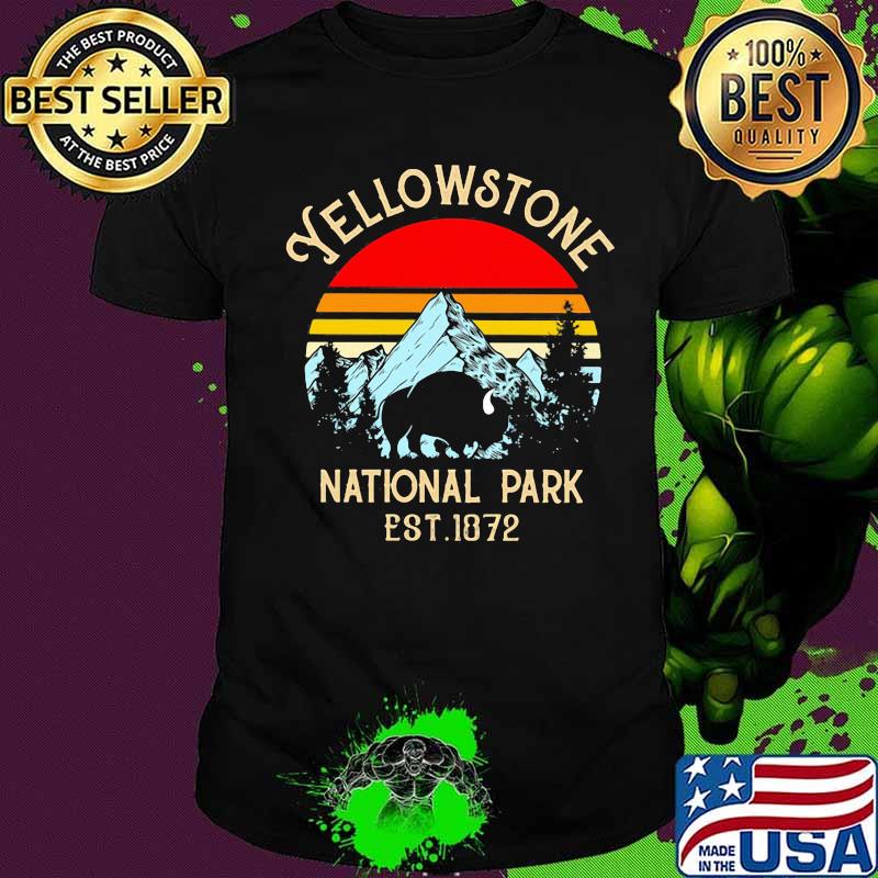 Yellowstone national park est 1872 vintage retro shirt
