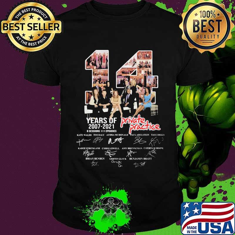 14 years of 2007 2021 private practice signatures shirt