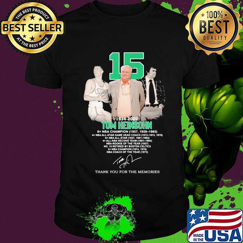 15 1934 2020 tom heinsohn thank you for the memories signature shirt