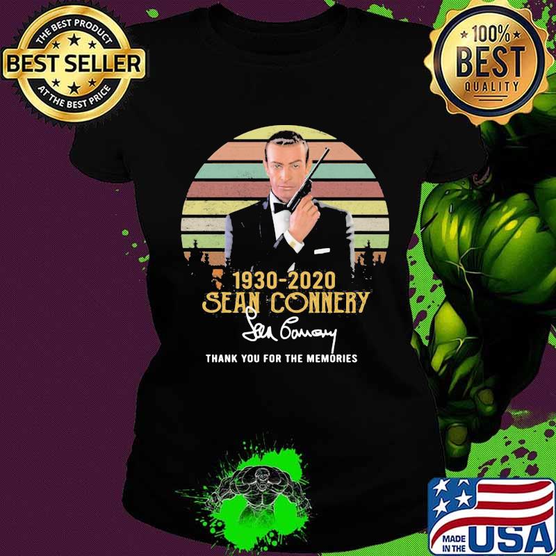 1930 2020 sean connery thank you for the memories signature vintage retro s Ladies tee 1930 2020 sean connery thank you for the memories signature vintage retro s Ladies tee