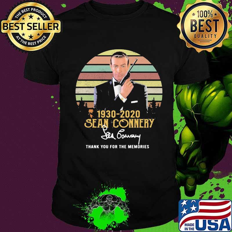 1930 2020 sean connery thank you for the memories signature vintage retro shirt 1930 2020 sean connery thank you for the memories signature vintage retro shirt