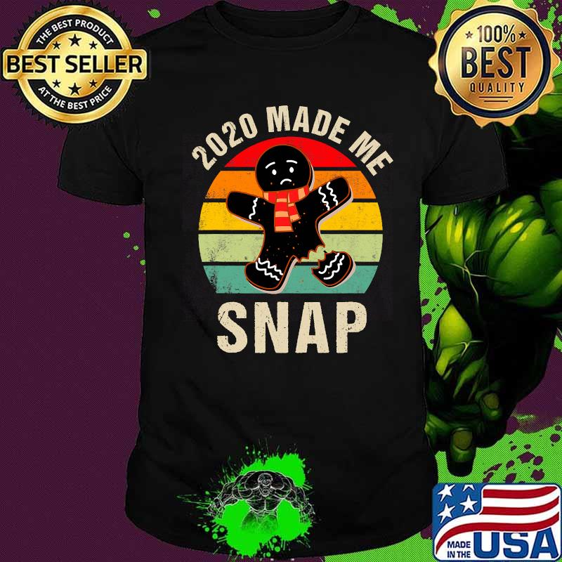 2020 made me snap quarantine christmas 2020 pajamas family vintage retro shirt