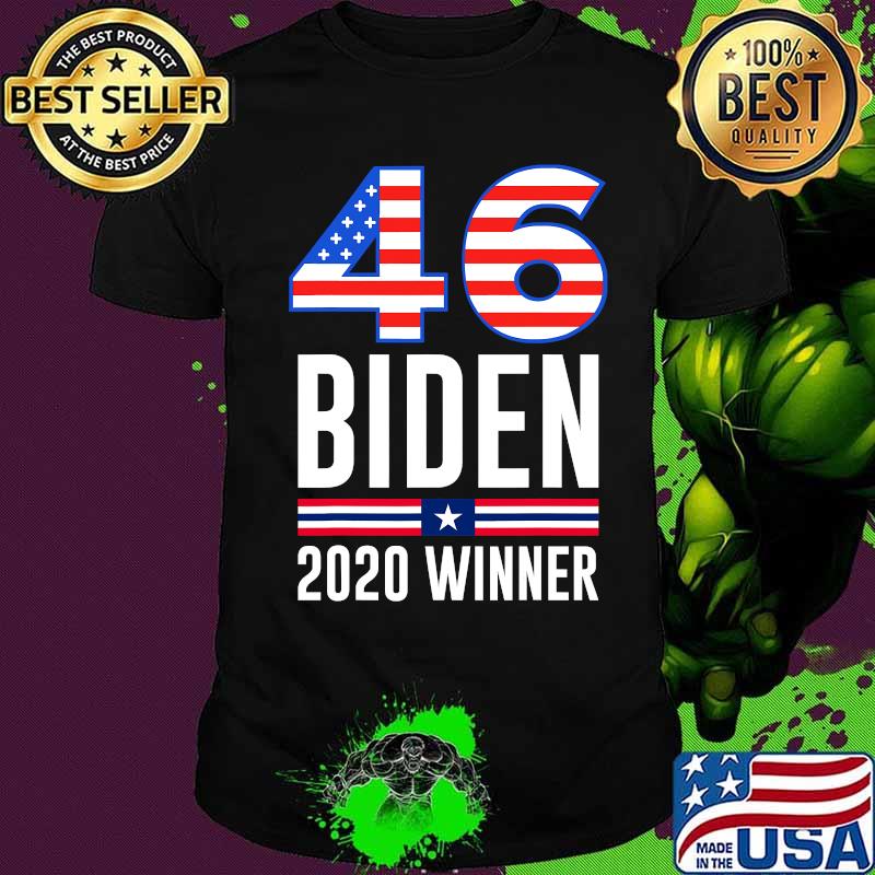 46 Biden 2020 Winner American Flag Shirt