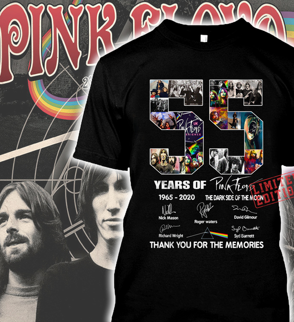 55th Years Of Pink Floyd Thank You For The Memories T-shirt Hoodie Tank Top Size Up To 5xl