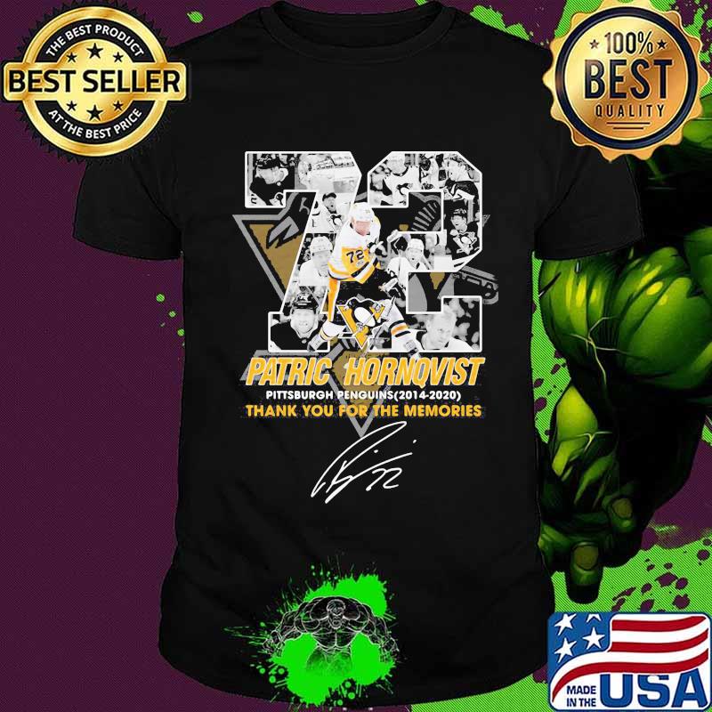 72 Patric Hornqvist Pittsburgh Penguins Thank You For Memories Signuature Shirt