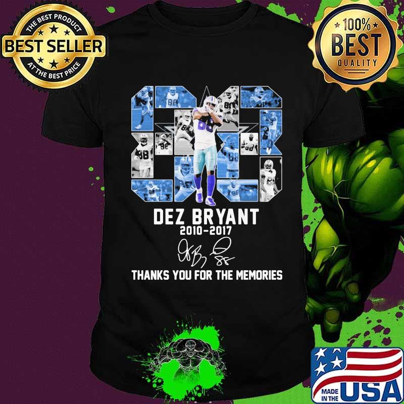 88 dez bryant 2010 2017 thank you for the memories signature shirt
