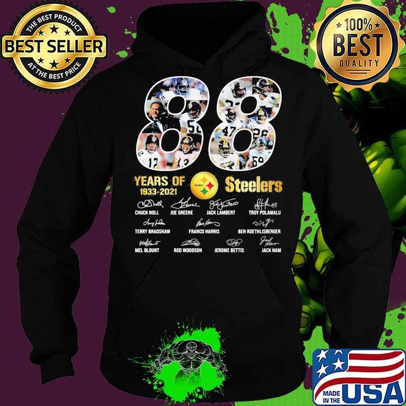 88 Years Of 1933 2021 Steelers Signuature Shirt Hoodie 88 Years Of 1933 2021 Steelers Signuature Shirt Hoodie