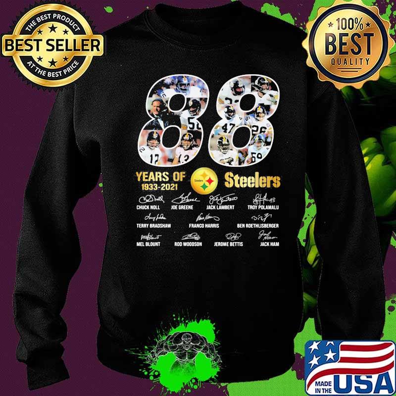 88 Years Of 1933 2021 Steelers Signuature Shirt Sweater 88 Years Of 1933 2021 Steelers Signuature Shirt Sweater