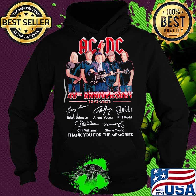 Ac Dc 48th Anniversary 1973 2021 Birthday Signature Shirt Hoodie Ac Dc 48th Anniversary 1973 2021 Birthday Signature Shirt Hoodie