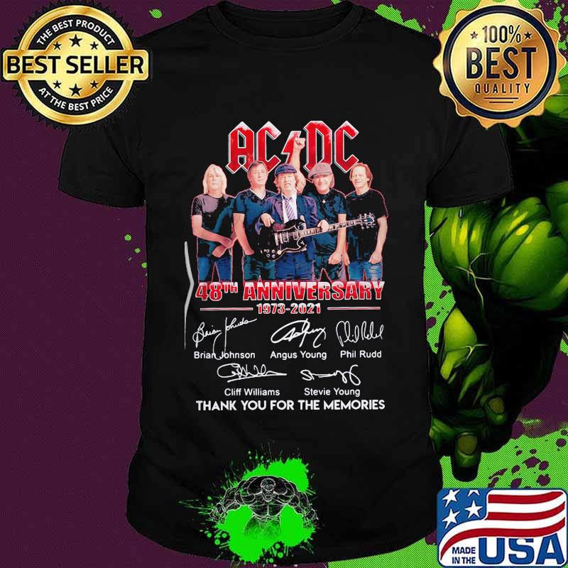 Ac Dc 48th Anniversary 1973 2021 Birthday Signature Shirt