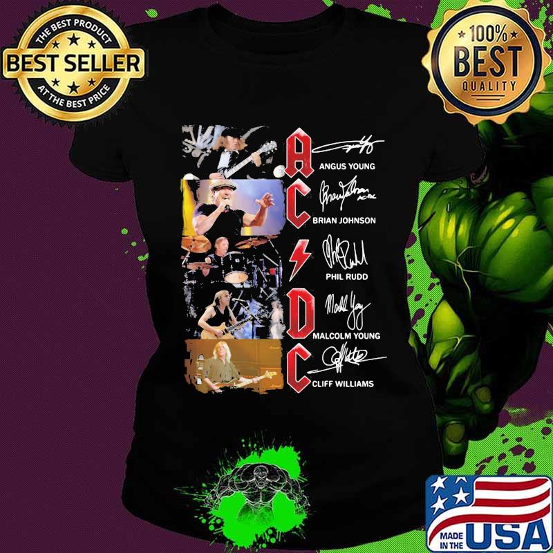 Acdc Team Music Signature Shirt Ladies tee Acdc Team Music Signature Shirt Ladies tee