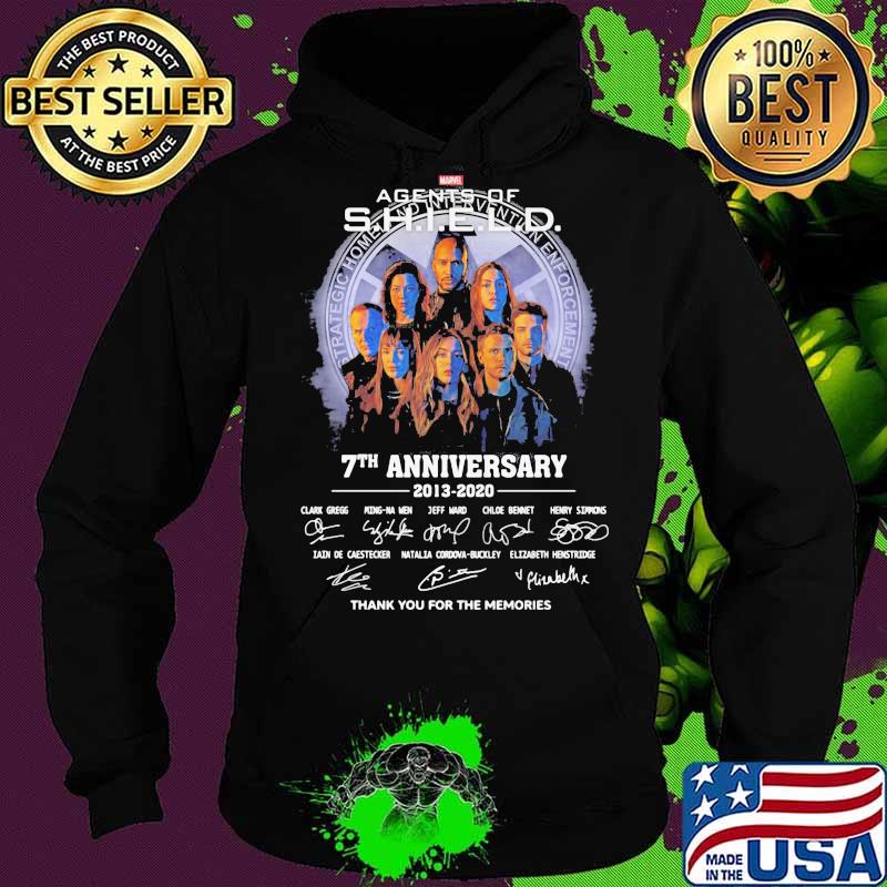 Agents of shield 7th anniversary 2013 2020 thank you for the memories signatures s Hoodie Agents of shield 7th anniversary 2013 2020 thank you for the memories signatures s Hoodie