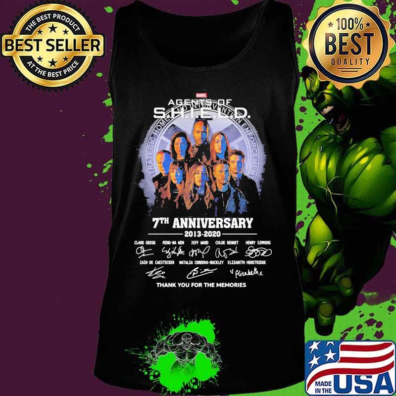 Agents of shield 7th anniversary 2013 2020 thank you for the memories signatures s Tank top Agents of shield 7th anniversary 2013 2020 thank you for the memories signatures s Tank top