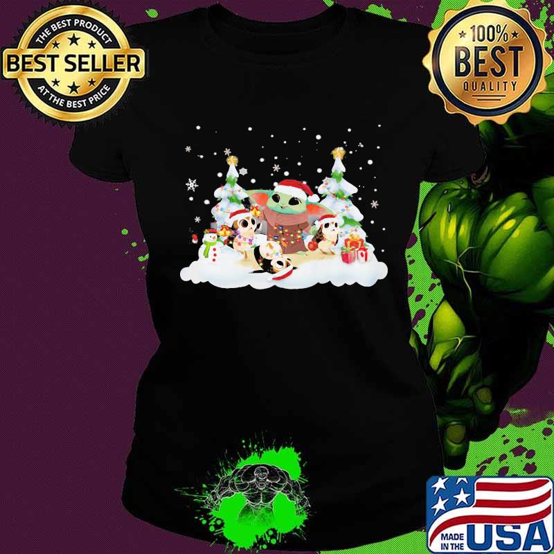 Baby yoda and owl merry christmas s Ladies tee Baby yoda and owl merry christmas s Ladies tee
