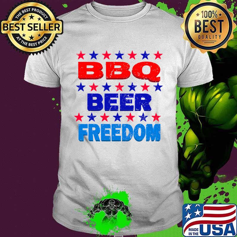 BBQ Beer Freedom America USA Party 4th of July Summer Shirt