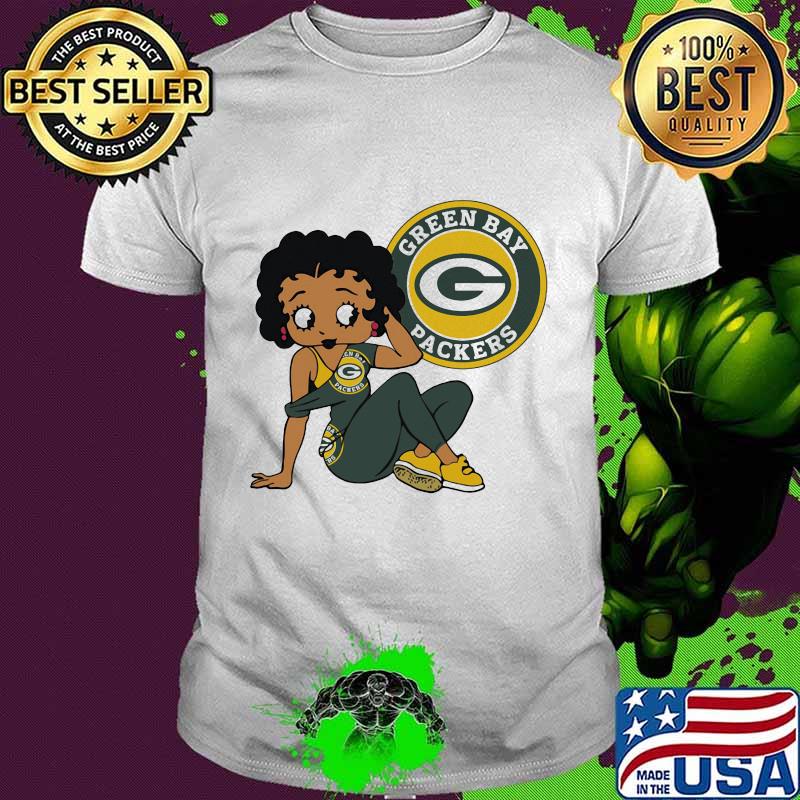 Betty boop green bay packers football shirt
